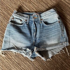 RE/DONE 70s High-Rise Denim Shorts Size 25